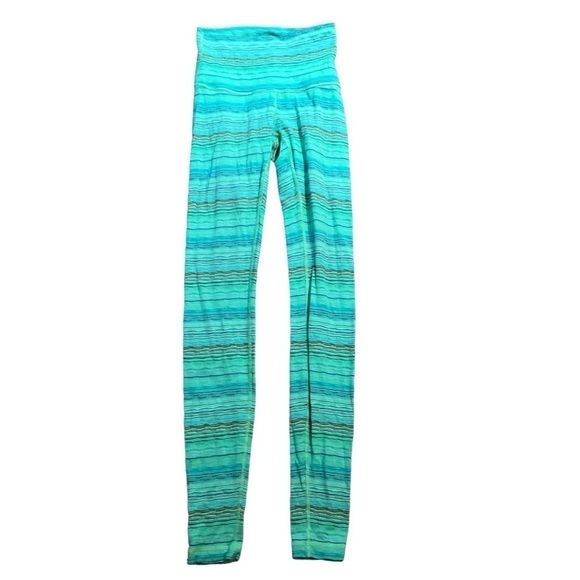 Lululemon Wunder Under Pant Space Dye Twist Dragonfly Naval Blue Green Sz 4 Rare - Picture 5 of 11